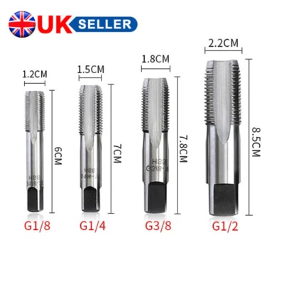 £7.89 • Buy G1/8 1/4 3/8 1/2 3/4 HSS Taper Pipe Tap Set BSP Metal Screw Thread Cutting Tool