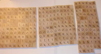 SCRABBLE Wooden Letter Tiles CRAFTS SPELL GAMES Over 276 Pieces Vintage • $19.99