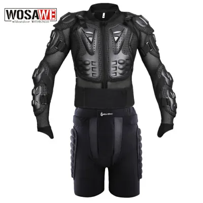 WOSAWE Motorcycle ATV Body Armored Jacket Spine Chest Shoulder Back Protector • $20.20