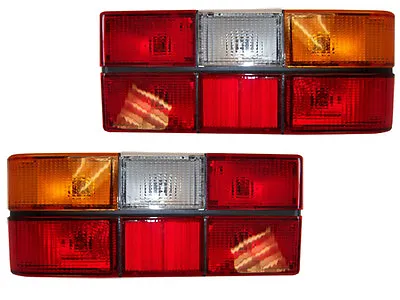 Tail Light Pair BLACK Center Molding NEW Complete Assembly For VOLVO 240 1986-93 • $154.95
