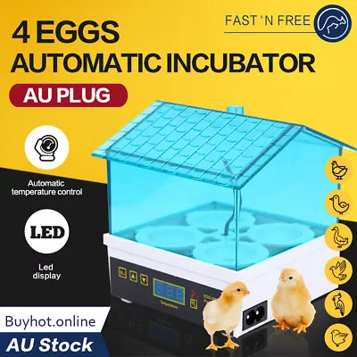 4 Egg Incubator Mini Fully Automatic Digital LED Turning Chicken Duck Poultry • $29.45