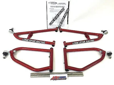 $669.37 • Buy Lonestar Racing LSR Sport Extended A-Arms +2+1 Wider Red Yamaha Raptor 700 700R
