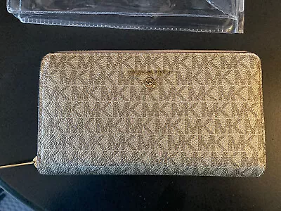 MICHAEL KORS Jet Set Charm Wallet 38F1CT9E2M Rose Gold Zip Around • $47