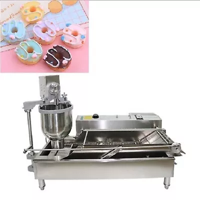 Automatic Double Row Donut Machine Mini Sweet Buns Machine Doughnut Maker Fryer • $3099