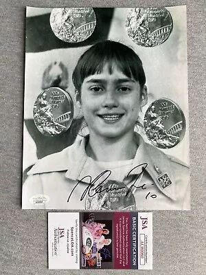 OLYMPIC GYMNAST- NADIA COMANECI AUTOGRAPH 8x10 PORTRAIT MEDAL PHOTO JSA AC00060 • $59.99