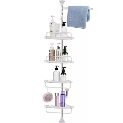 4 Tier Adjustable Telescopic Bathroom Toilet Shower Caddy Corner Storage Rack • $26.99