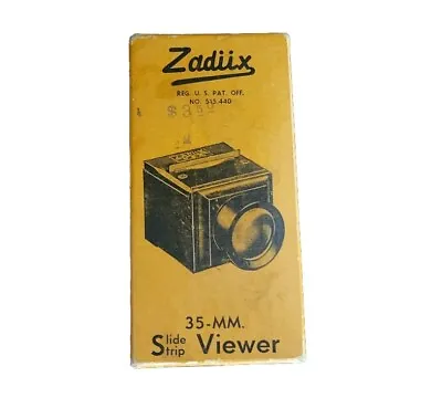 Zadiix 35mm Slide Or Strip Royal De-Luxe Viewer #501 Bakelite In Box Vintage V28 • $11