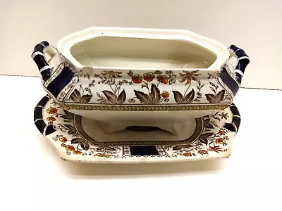 Antique C.1890 Sampson Hancock & Sons (S H & Sons) 'Norman' Tureen And Plate • £19