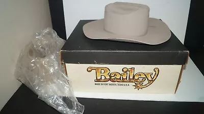 Vintage Bailey USA Western Cowboy Hat 7 1/8 Fur Blend X Double X - New With Box • $49