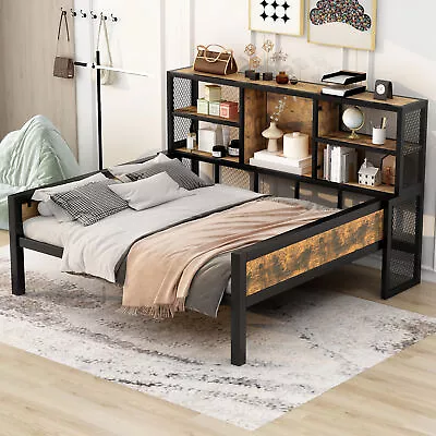 Full Cabin Daybed With Storage Shelves Metal 47AAB • $216.89