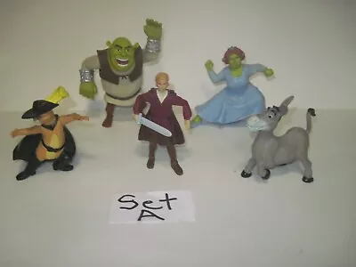 2007 McDonalds DreamWorks Happy Meal Shrek Toy Figures Lot Of 5 No Sound • $25