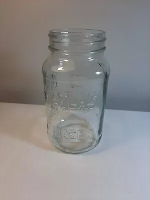 Vintage ATLAS Mason 20oz Canning Jar Embossed Clear Glass W/ Measurements NICE! • $5.56