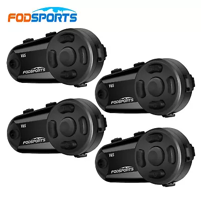 V6S 6 Riders 2-Way 1000M Helmet Intercom Motorcycle Bluetooth Headset FM 1/2/3/4 • $48.99