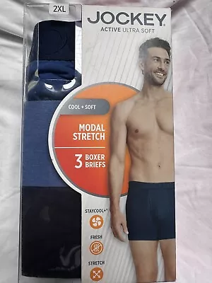 Men's Jockey 3-Pack Active Stay Cool Boxer Briefs 2XL Soft +cool • $15.99