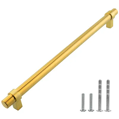 Gold Satin Brass Brushed Modern Cabinet Handles Pulls Kitchen Hardware Stainless • $432.69