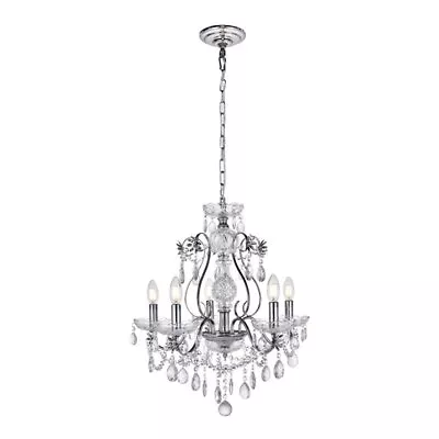 Living District Voltaire 5-Light Transitional Metal Chandelier In Chrome • $230