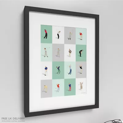 The Greatest Golfers Of All Time Print Poster Art Golf Tiger Woods U.S Open PGA • $22.39