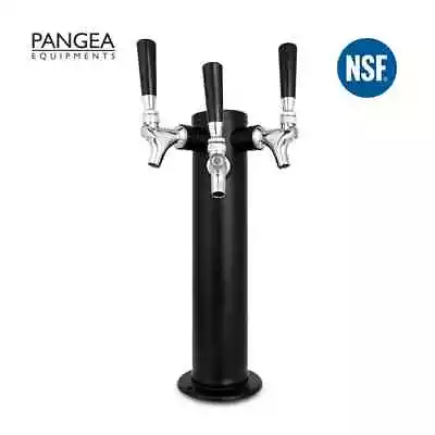 Triple Tap/Font 100% Stainless Steel BLACK Craft Beer Tower NSF Approved • $123.90