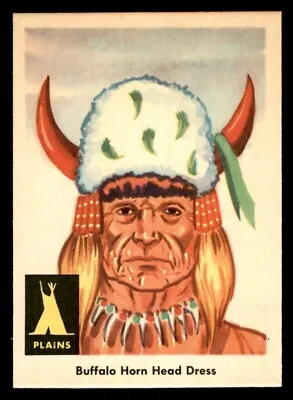 1959 Fleer Indian #19 Buffalo Horn Head Dress NM/MT *d2 • $17.10