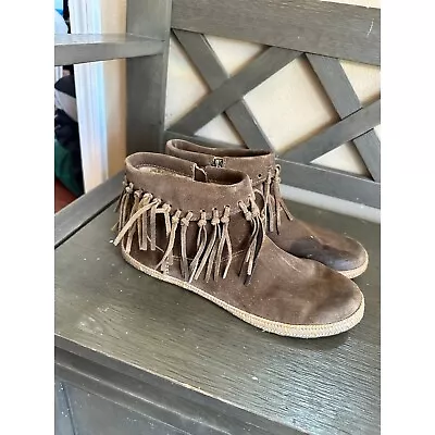 UGG Womens Shenandoah Fringe Suede Ankle Boots Size 10 1007753 Moccasins • $15