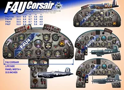 F4U CORSAIR COCKPIT Instrument Panel CDkit • $35.99