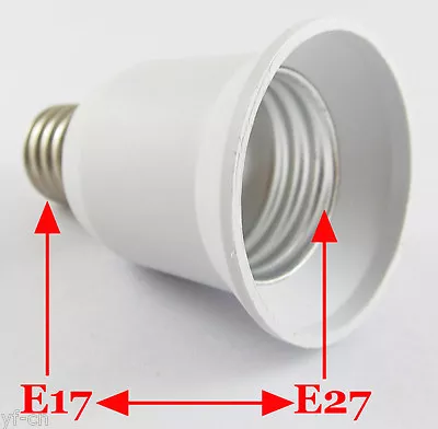 1pc E17 Male To E27 Female Socket Base LED Halogen CFL Light Bulb Lamp Adapter • $1.64