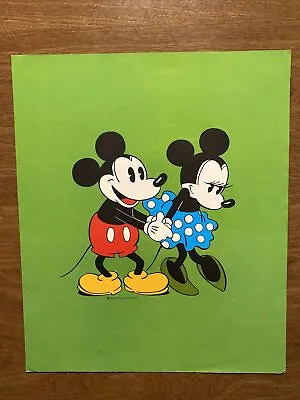 Vtg Dasco Mickey & Minnie Mouse Print Poster 12x10 Walt Disney Colorful #4 A7 • $29.95
