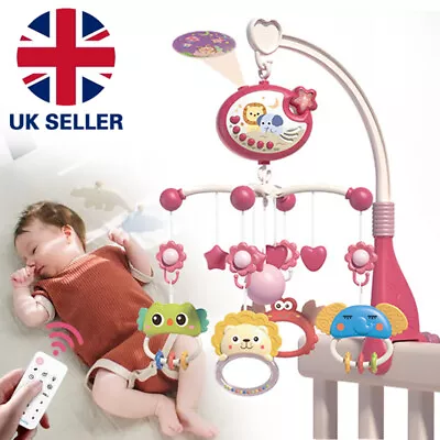 Baby Musical Crib Bed Bell Cot Mobile Stars Dreams Light Nusery Lullaby Toy A • £14.59