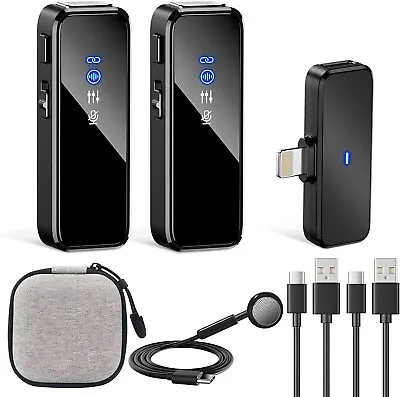 Professional Wireless Lavalier Microphone For IPhone Mini Microphone Auto Sync • $10.99