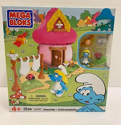 Mega Bloks The Smurfs  Village Smurfette Mushroom House #10707 MIP • $49.99