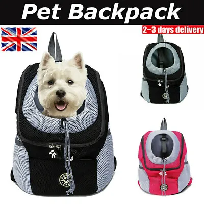 £12.29 • Buy Pet Puppy Mesh Shoulder Bag Dog Carrier Backpack Cat Chest Bag Travel Outdoor UK