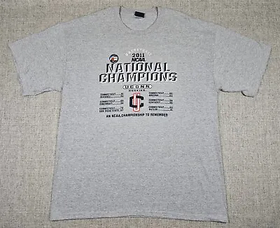 UCONN Huskies Championship T Shirt Adult XL 2011 Final Four Gray • $12.65