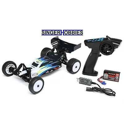 LOSI LOS01016T2 1/16 Mini-B Brushed RTR 2WD Radio Control Buggy Black/White HH • $159.99