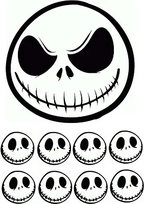 Jack Skellington 7.5  Round * ICING SHEET * Cake Topper Plus 8 Toppers • £3.50