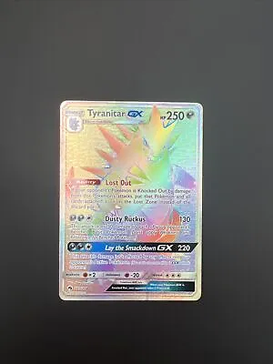 Tyranitar GX 223/214 Secret Rare Pokemon Lost Thunder MP Rainbow Rare • $38