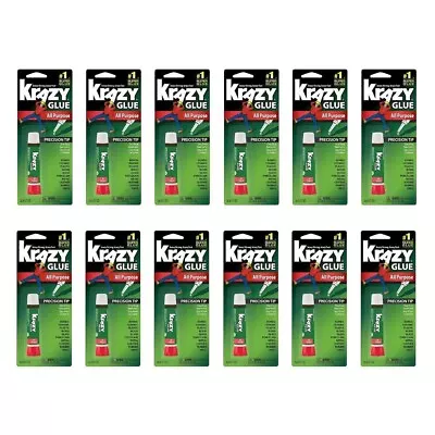 LOT OF 12 Krazy Glue Instant Strong Super Crazy Glue  ONLY 2.00 EACH • $24