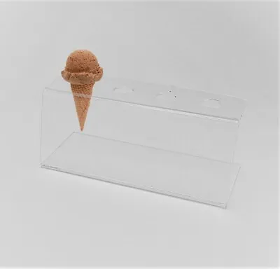 Ice Cream Cone Holder - Clear Acrylic - 4 Spaces - SALE - Summer Stalls / Fairs • £10.90