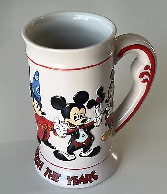 Vintage Disney Mickey Mouse Through The Years 6.5” 3D Mug Stein Cup Ceramarte • $18.45