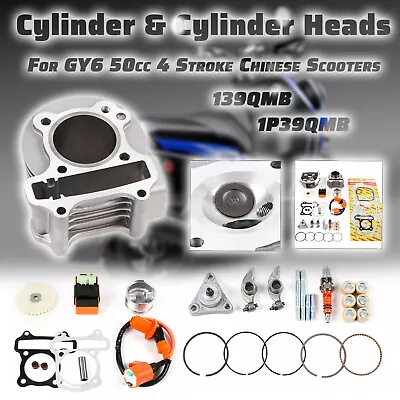 For GY6 100cc Scooter Moped 139QMB 1P39QMB 50mm Big Bore Cylinder Piston Kit • $62.70