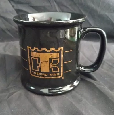 Vintage Thermo King VIP Coffee Mug By The Galaxy Collection USA Black And Gold • $25.99