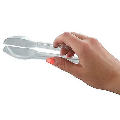 $5.76 • Buy Good Old Values Plastic 6.5  Clear Tongs, Pack Of 4