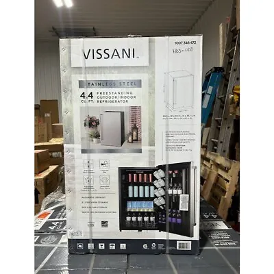 Vissani 4.4 Cu. Ft. Freestanding Outdoor Refrigerator In Stainless Steel • $389.99