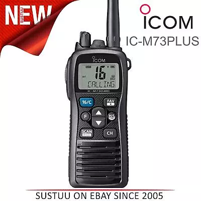 Icom IC-M73PLUS Professional Handheld Marine VHF Transciever|6W|700mW Audio|IPX7 • £319.88