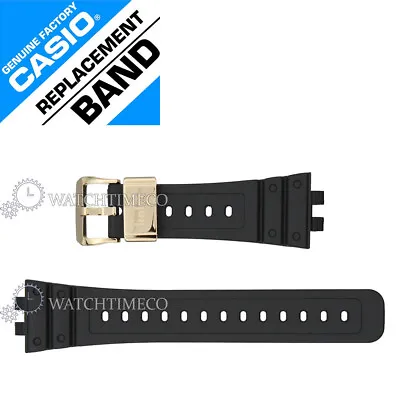 Casio Watch Band G-Shock Kolor Case GMW-B5000KL-9 Black Strap Gold Metal Keeper • $115.10