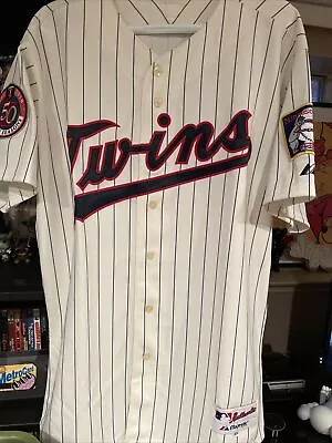Majestic Minnesota Twins Joe Mauer Jersey Size 48 • $209.99