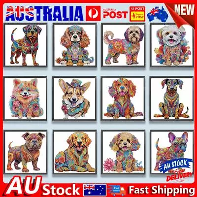 5D DIY Partial Special Shaped Drill Diamond Painting Color Dog Kit Decoration AU • $11.09