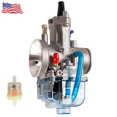 Racing Flat Side Carburetor For Yamaha YZ85 YZ80 125 Honda Suzuki Kawasaki PWK32 • $35.99