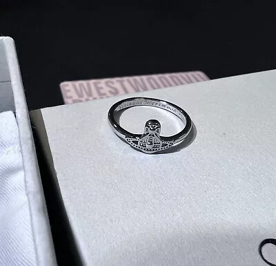 Vivienne Westwood Nana Silver Saturn Logo Ring Size 7 • $38.99