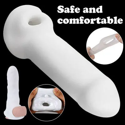 Jelly Penis Sleeve Pocket Pussy Male Stroker Masturbators Vagina Sex Toy For-Men • $10.93