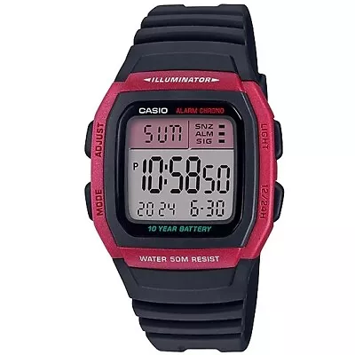 Casio W-96H Silver Gold Blue Red Orange Green Multi-Function 50m Digital Watch • $64.95